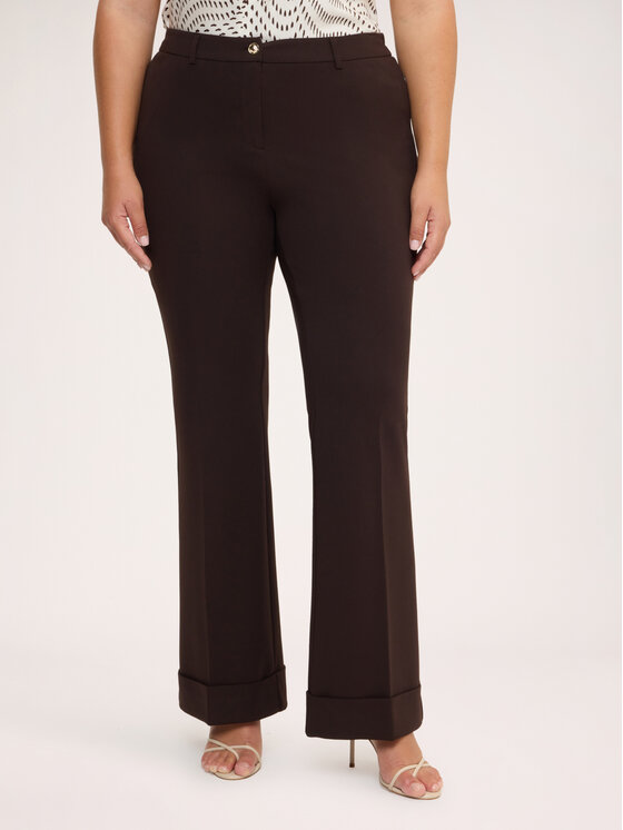 Fiorella Rubino Fiorella Rubino Spodnie materiałowe P053L002439N022 Brązowy Flare Fit