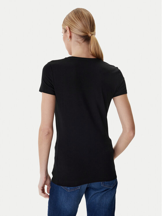 Guess Guess Majica W6RI24 J1314 Črna Regular Fit