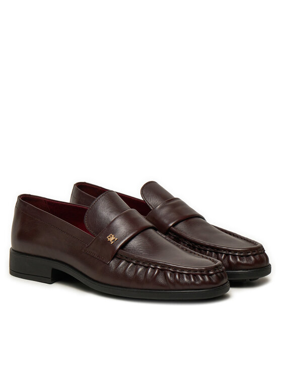 Tommy Hilfiger Tommy Hilfiger Lords Loafer Soft Nappa Pleated Toe FW0FW08362 Vișiniu