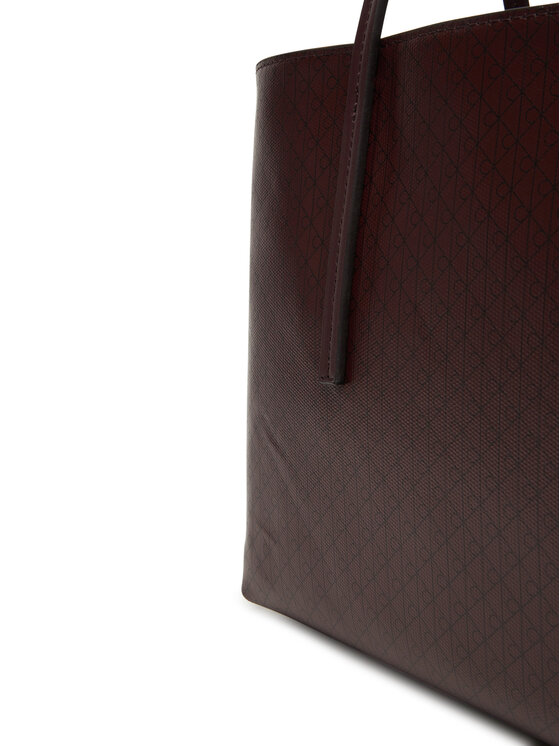 Calvin Klein Calvin Klein Torebka Emblem Aop Small Tote LV04F3267G Bordowy