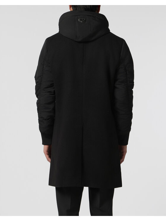 PHILIPP PLEIN PHILIPP PLEIN Płaszcz zimowy 28625 Czarny Regular Fit