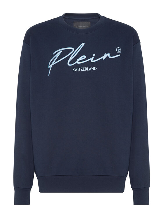 PHILIPP PLEIN PHILIPP PLEIN Bluza 5003 Granatowy Regular Fit