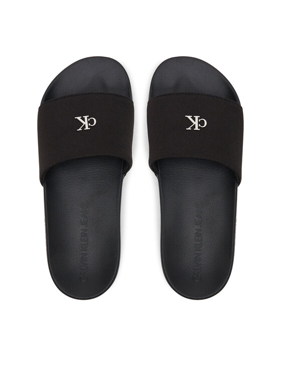 Calvin Klein Jeans Calvin Klein Jeans Şlapi Slide Monogram Hardware YW0YW01713 Negru