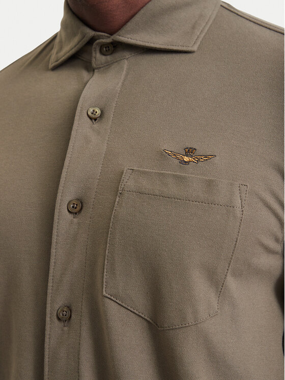 Aeronautica Militare Aeronautica Militare Marškiniai 262CA1313UP00408 Chaki Regular Fit