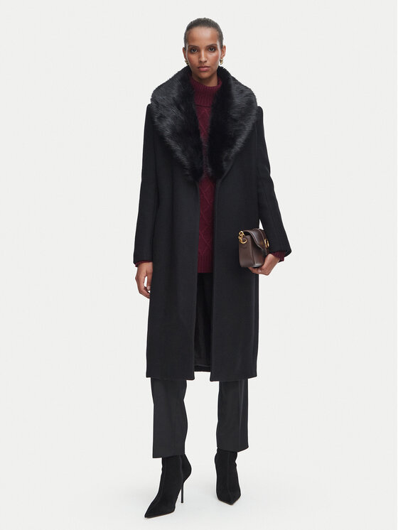 Rinascimento Rinascimento Cappotto di lana CFC0130536003 Nero Regular Fit