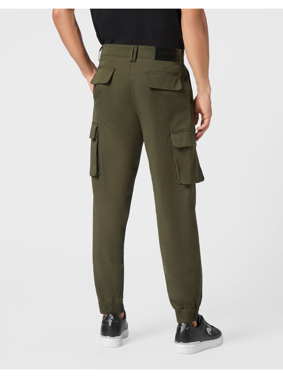 PHILIPP PLEIN PHILIPP PLEIN Cargo nohavice 11591 Zelená Cargo Fit