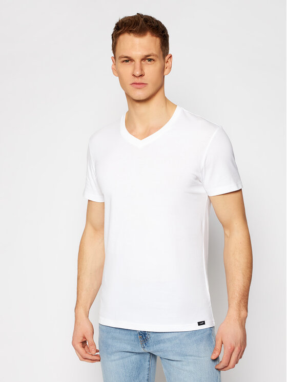Lee Lee Set di t-shirt Twin Pack L62ECM12 112114541 Bianco Fitted Fit