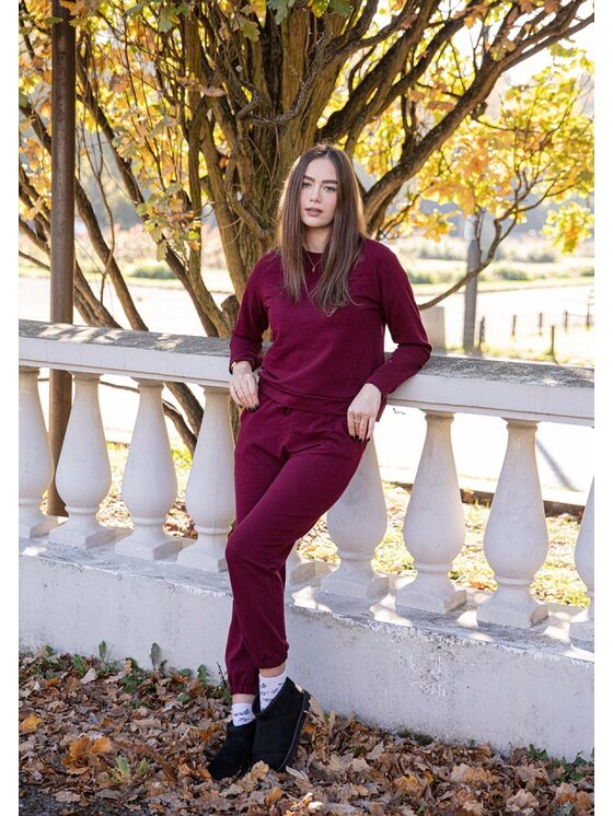 DKaren Sport DKaren Sport Dres Wenezja Bordowy Classic Fit