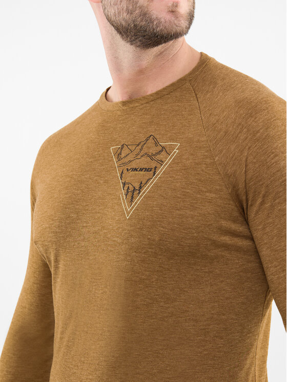 Viking Viking Longsleeve Andali Man Brązowy Regular Fit