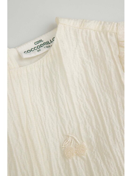 Coccodrillo Coccodrillo Sukienka elegancka WC6128201FGN-003 Kremowy Regular Fit