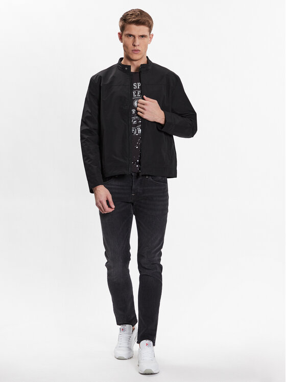 Brave Soul Brave Soul Kurtka bomber MJK-LOWTHER Czarny Regular Fit