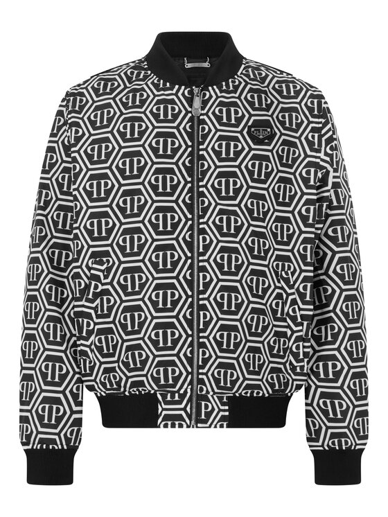 PHILIPP PLEIN PHILIPP PLEIN Kurtka bomber 31472 Czarny Regular Fit