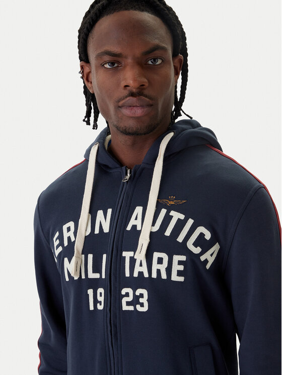 Aeronautica Militare Aeronautica Militare Majica dugih rukava 261FE2070UF00677 Tamnoplava Comfort Fit