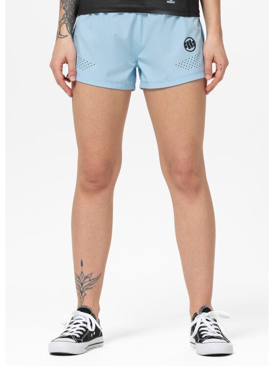 PITBULL PITBULL Szorty sportowe Small Logo Niebieski jasny Regular Fit