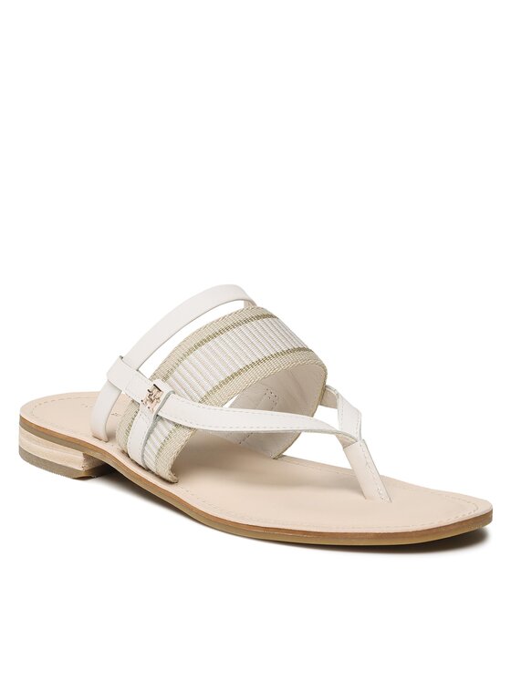 Tommy Hilfiger Flip flop Th Webbing Mule Sandal FW0FW07275 Alb Alb imagine noua