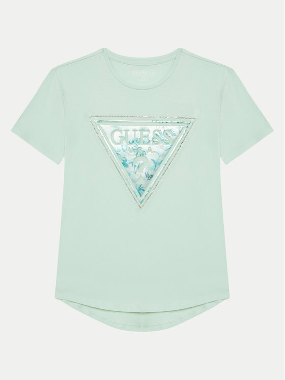 Guess T-Shirt J5GI15 K6YW4 Zielony Regular Fit