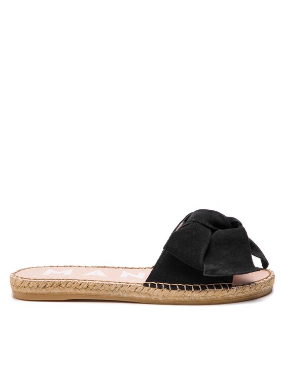 Espadrile Manebi Sandals With Bow K 1.0 J0 Black Suede