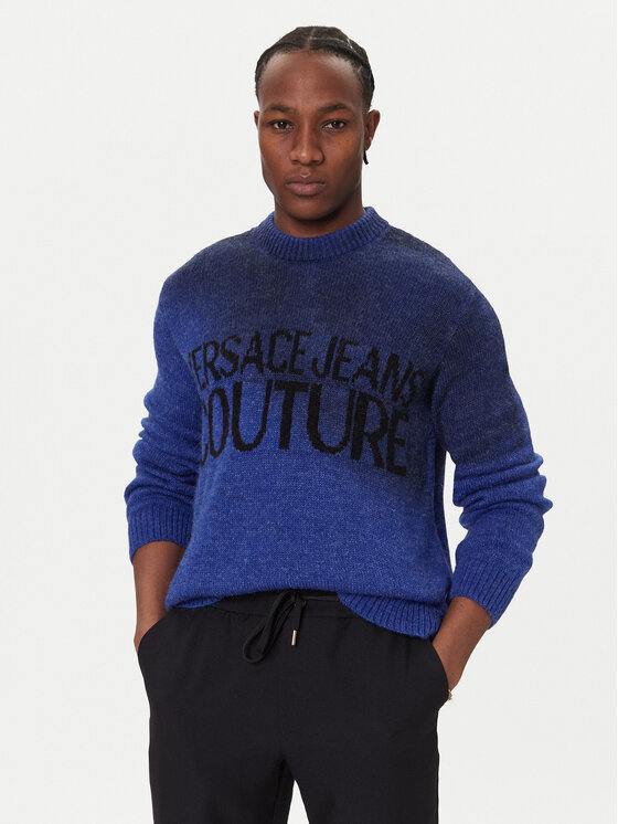 Versace Jeans Couture Versace Jeans Couture Sweater VERSACE JEANS-79GAFM05 Kék Regular Fit
