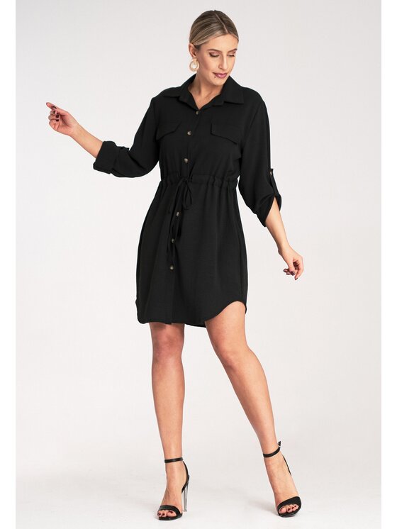 FIGL FIGL Vestito chemisier M1131 Nero Shirt Fit
