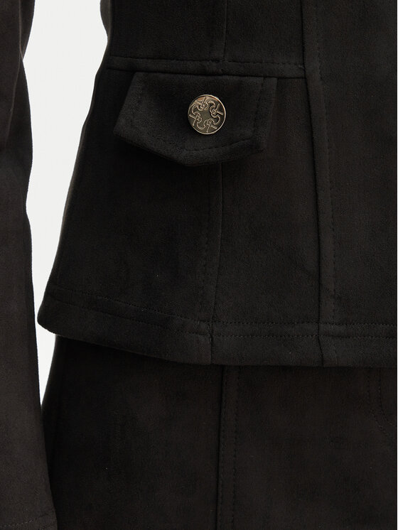 Rinascimento Rinascimento Bunda z imitácie kože CFC0127914003 Čierna Slim Fit