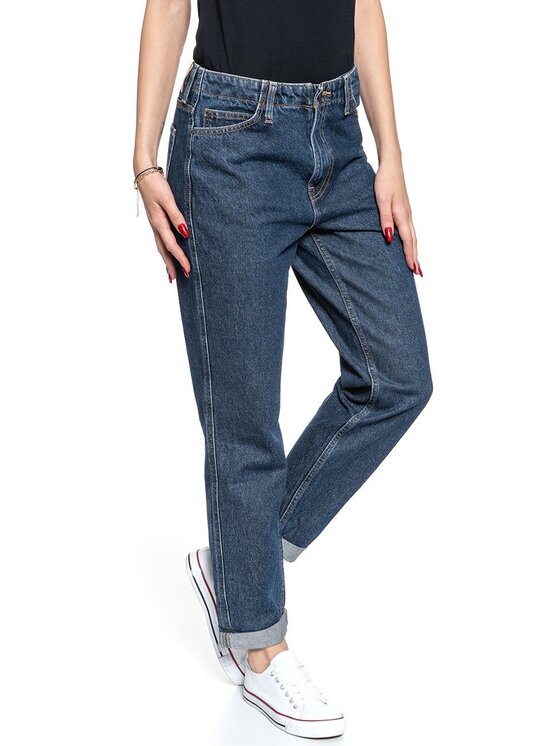 Lee Lee Jeansy TAILORED MOM Niebieski Regular Fit
