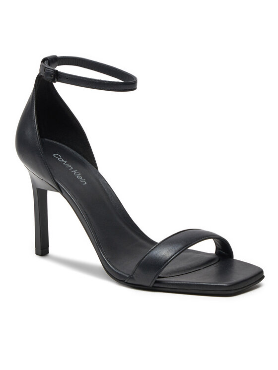 Calvin Klein Calvin Klein Σανδάλια Heel Sandal 90 Pearl Lth HW0HW02066 Μαύρο