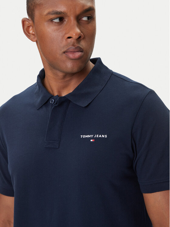 Tommy Jeans Tommy Jeans Polokošile Linear DM0DM20914 Tmavomodrá Regular Fit