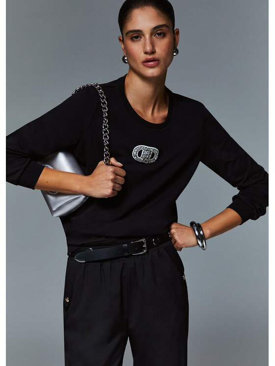 Liu Jo Liu Jo Felpa TA6073FS090P9298 Nero Regular Fit