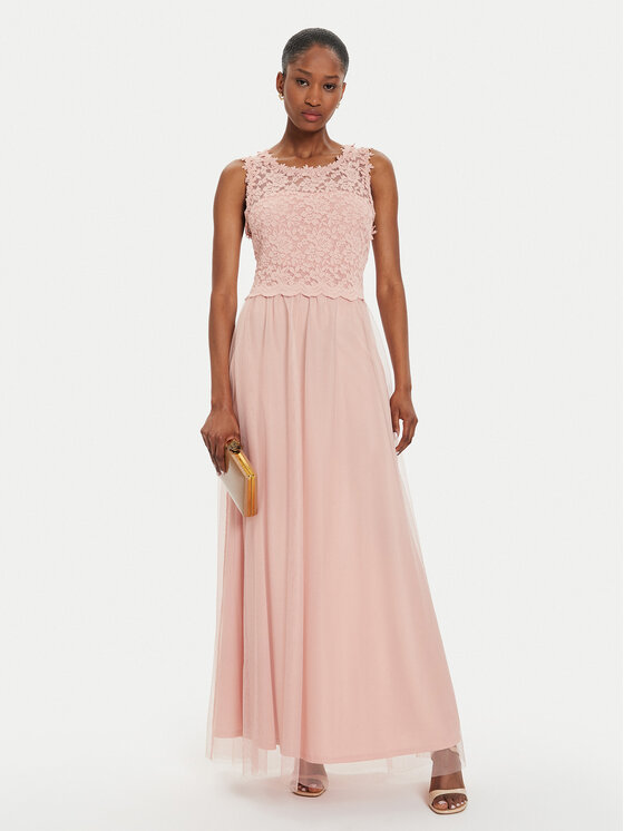 Vila Vila Abendkleid Lynnea 14052673 Rosa Regular Fit
