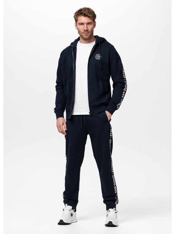 PITBULL PITBULL Bluza TAPE PARKER Granatowy Regular Fit