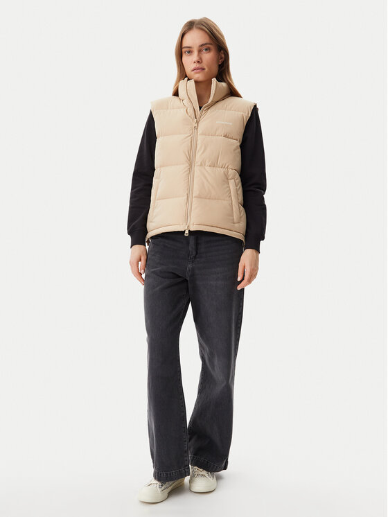 Guess Jeans Guess Jeans Жилетка за костюм W4BN59 WGII2 Бежов Regular Fit