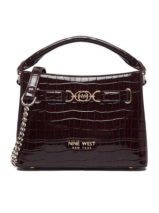 Nine West Nine West Дамска чанта EO-CITY GRACE-LDA9420 CROCO Кафяв