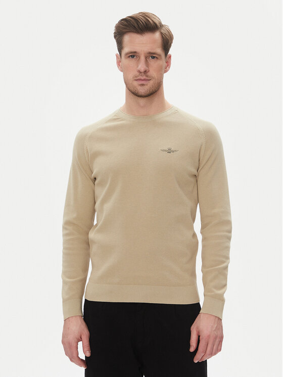 Aeronautica Militare Aeronautica Militare Sweater 251MA1556L560 Bézs Regular Fit