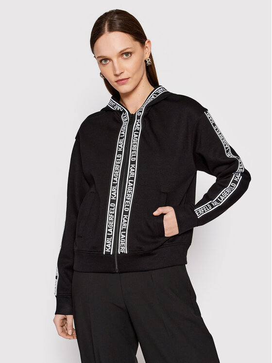 KARL LAGERFELD KARL LAGERFELD Bluza 220W1805 Czarny Regular Fit
