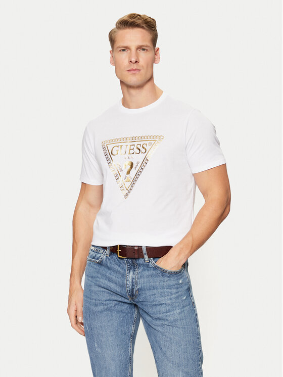 Guess T-krekls M5RI49 K9RM1 Balts Regular Fit