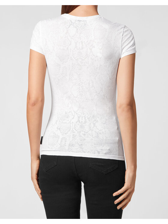 PHILIPP PLEIN PHILIPP PLEIN T-Shirt 1487 Biały Regular Fit