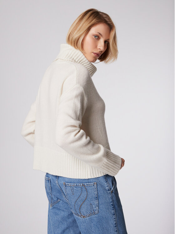 Simple Simple Dolcevita SWD513-03 Bianco Relaxed Fit