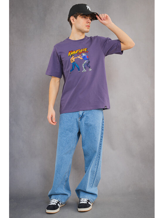 Kamuflage Kamuflage T-Shirt Endgame Fioletowy Oversize