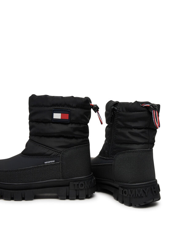 Tommy Hilfiger Tommy Hilfiger Апрески Fur Boot T3X5-33715-1695 M Черен