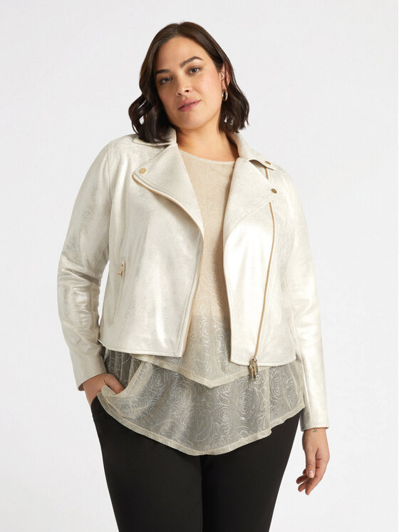 Fiorella Rubino Fiorella Rubino Giacca in similpelle R346T001208N008 Oro Regular Fit