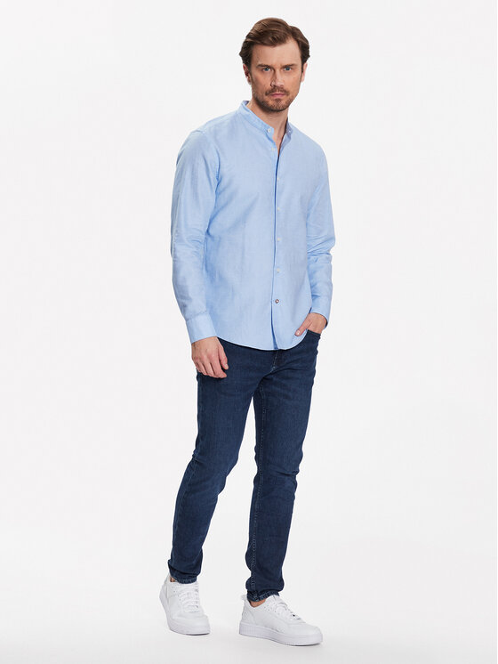 BOSS Boss Košulja C-Hal-Standup-223 50490419 Svijetloplava Casual Fit
