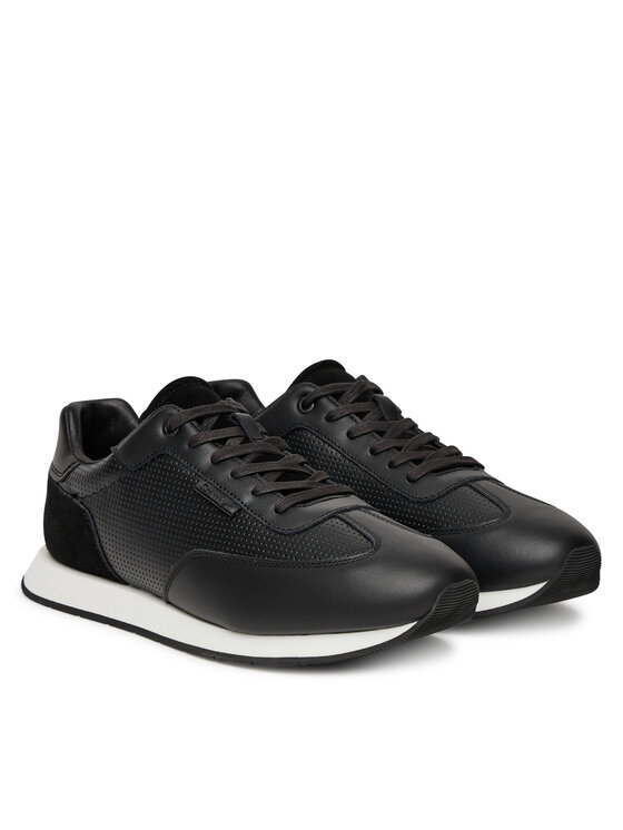 Calvin Klein Calvin Klein Sneakersy Low Prof Runn Laceup Perf Lth HM0HM01871 Czarny