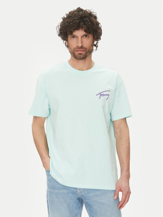 Tommy Jeans Tommy Jeans T-krekls Faded Graphic DM0DM20768 Zaļš Relaxed Fit