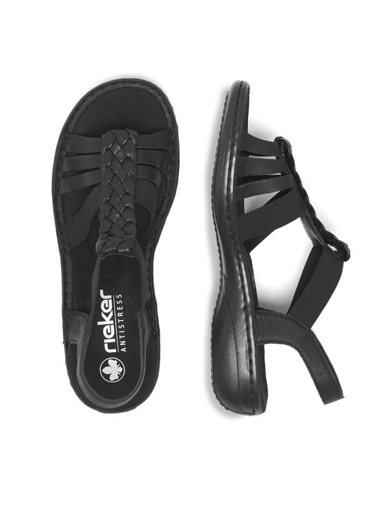 Rieker Rieker Sandali 60809-00 Črna