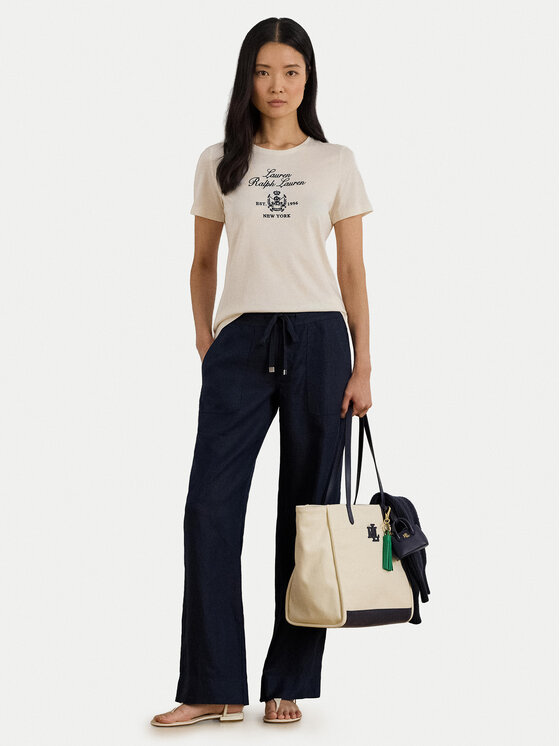 LAUREN RALPH LAUREN LAUREN RALPH LAUREN T-Shirt 200P03725002 Beżowy Relaxed Fit