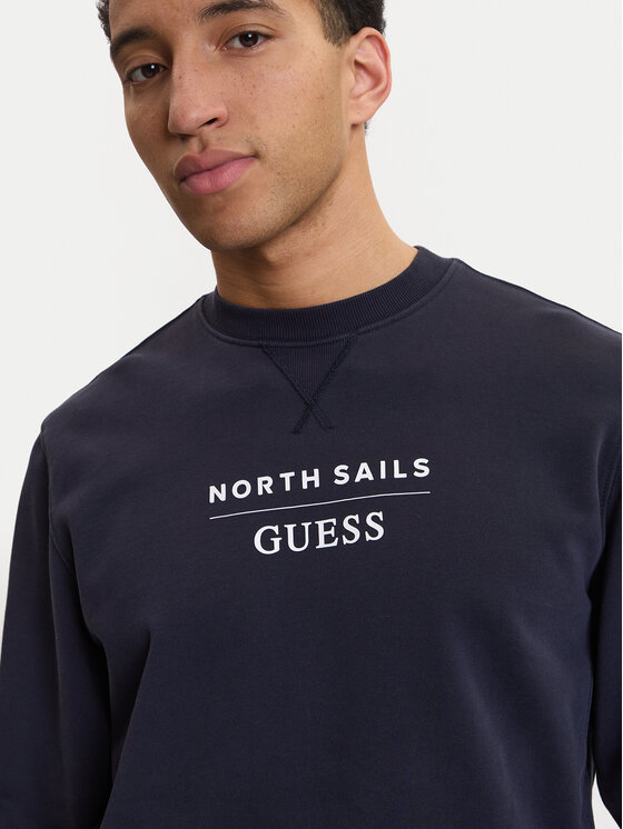 Guess Guess Bluza M6GQ26 K3490 Granatowy Regular Fit