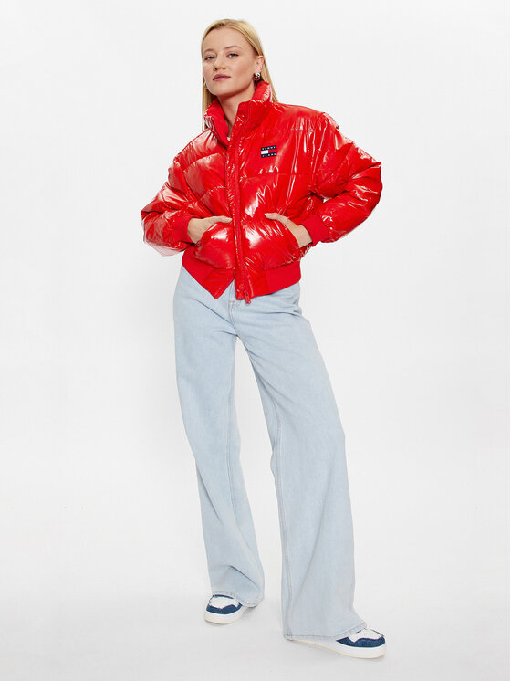 Tommy Jeans Tommy Jeans Zimska jakna DW0DW16098 Rdeča Relaxed Fit