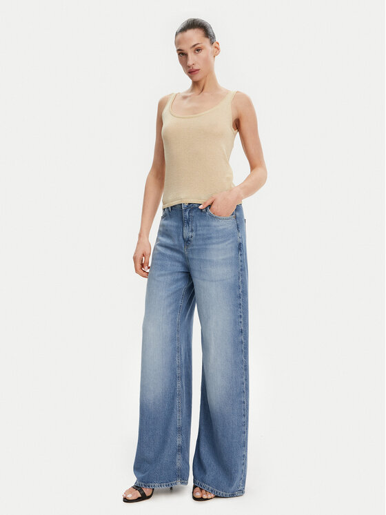 Guess Guess Jeansy W5GA82 D5B94 Modrá Wide Leg