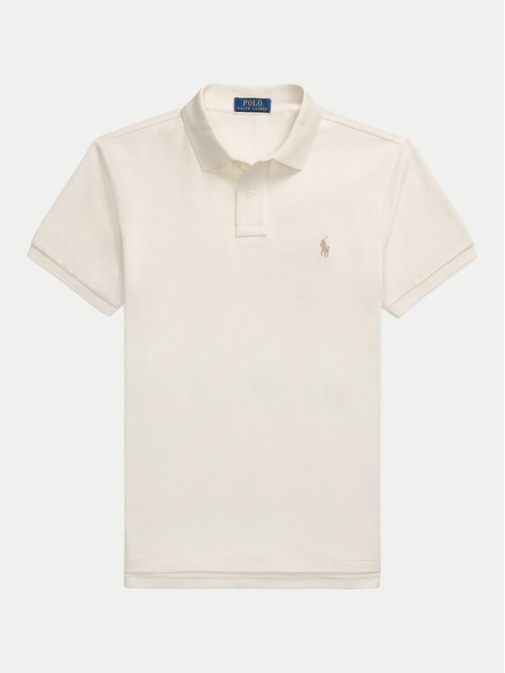 Polo Ralph Lauren Polo Ralph Lauren Poloshirt 710536856417 Écru Slim Fit