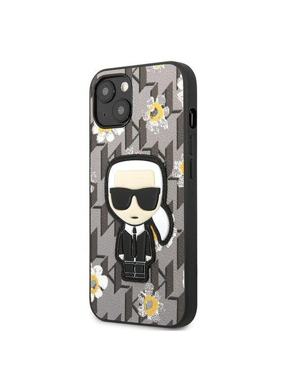 KARL LAGERFELD KARL LAGERFELD Etui na telefon Iconic Karl Flower Szary